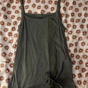 MIA Green Polka Dot Camisole with Tie Front